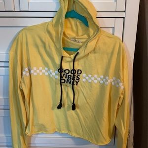 Yellow slightly cropped top